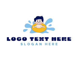 Floatie - Kid Swimming Floatie logo design