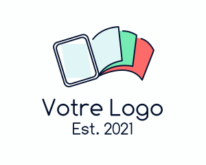 Smartphone - Digital Book Pages logo design