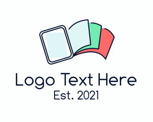 Mobile Phone - Digital Book Pages logo design