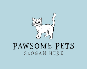 Cat Kitten Pet logo design