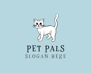 Cat Kitten Pet logo design