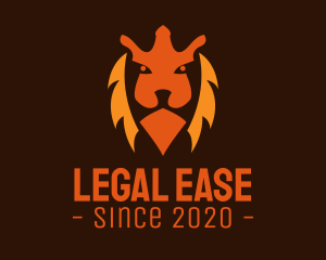 Lioness - Aggressive Lion Face logo design