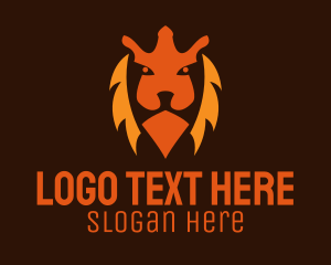 Aggressive Lion Face Logo