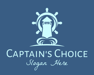 Captain - Blue Sailor Lighthouse logo design