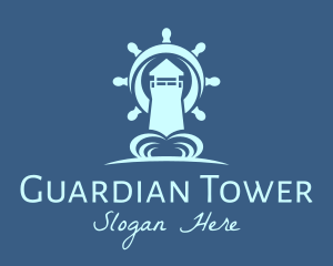 Watchtower - Blue Sailor Lighthouse logo design
