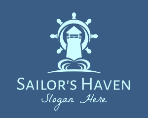 Blue Sailor Lighthouse logo design