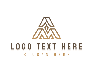 Stocks - Consulting Business Pyramid Letter A logo design