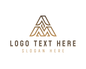 Consulting Business Pyramid Letter A Logo