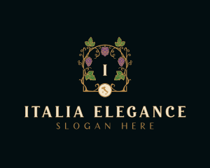 Italy - Italy Grapevines Fruits logo design