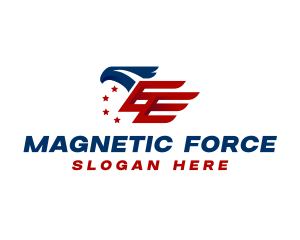 American Eagle Flag logo design