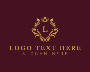 Luxury Crown  Ornament logo design