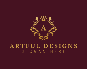 Luxury Crown  Ornament logo design