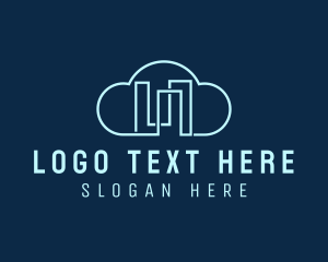 Silicon Valley - Cloud City Buildings logo design