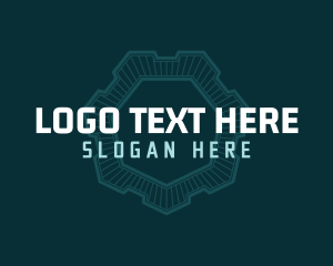 Mechanic - Geometric Cog Mechanical logo design