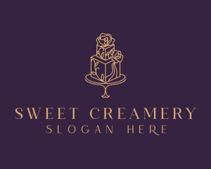 Floral Cake Bakery logo design