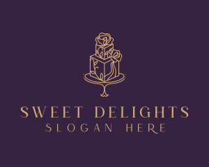 Floral Cake Bakery logo design