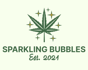 Sparkling - Sparkling Marijuana Leaf logo design