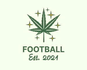 Medicine - Sparkling Marijuana Leaf logo design