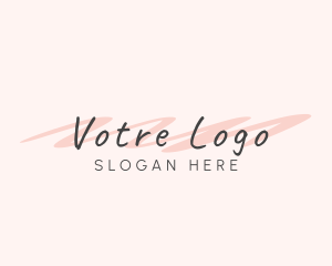 Watercolor - Feminine Handwritten Salon logo design