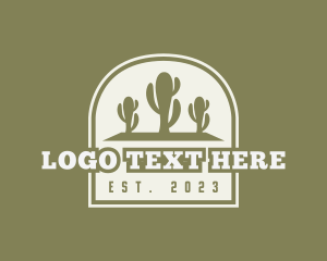 Wild Wild West - Desert Cactus Cowboy logo design