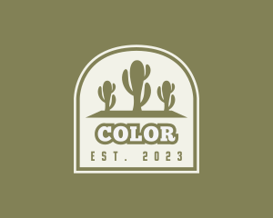 Desert Cactus Cowboy Logo