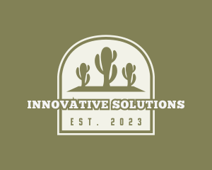 Desert Cactus Cowboy Logo