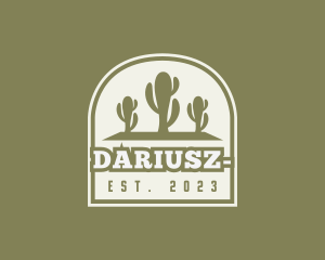 Desert Cactus Cowboy Logo
