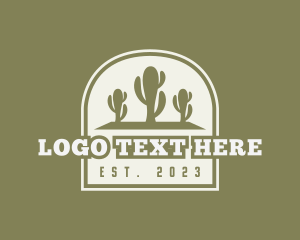 Texas - Desert Cactus Cowboy logo design