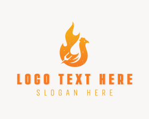 Grilling - Roast BBQ Chicken logo design