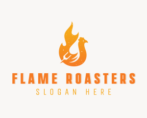 Roasting - Roast BBQ Chicken logo design