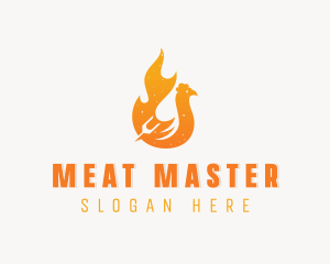 Roast BBQ Chicken logo design