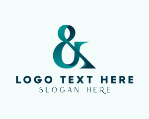 Lettering - Gradient Elegant Ampersand Business logo design