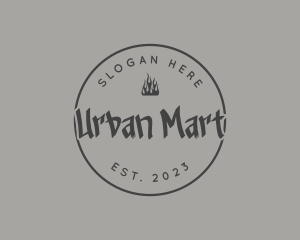 Urban Graffiti Fire Store logo design