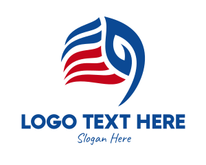 Usa - American Nature Flag logo design