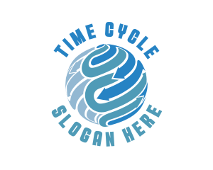 Globe Arrow Cycle logo design