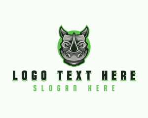 Wildlife - Gaming Wild Rhino logo design