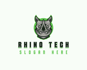 Gaming Wild Rhino logo design