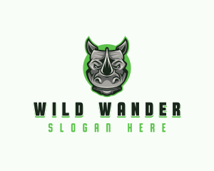 Gaming Wild Rhino logo design