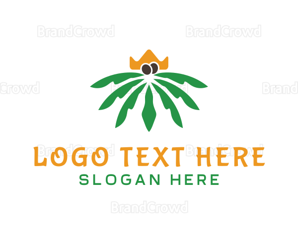 Crown Coconut Leaves Logo