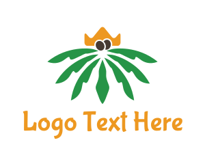 Coconut Tree - Crown Coconut Leaves logo design