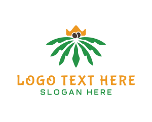 Leaf - Crown Coconut Leaves logo design