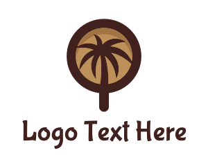 Palm Tree - Coffee Palm Tree logo design