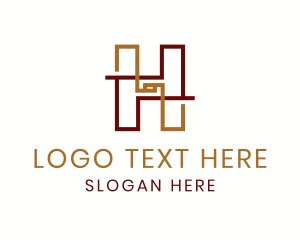 Stock Holder - Modern Geometric Business Letter H logo design