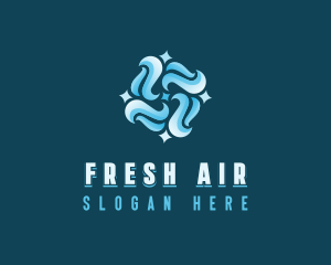 Cooling Wind Airflow logo design