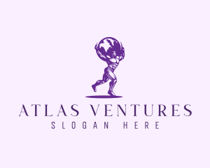 Strong Atlas Globe logo design