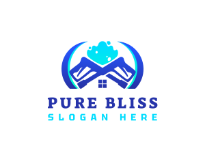 pressure wash Cleaner Maintenance logo design