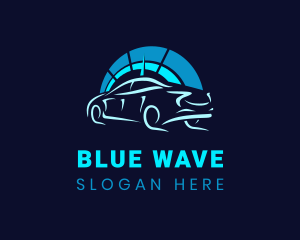 Blue - Blue Car Speedometer logo design