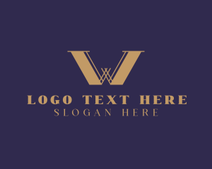 Upscale Business Letter W logo design