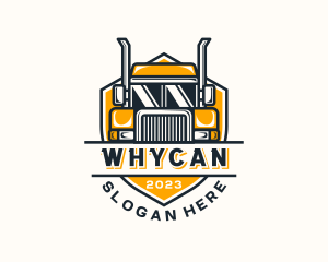 Trailer Truck Logistics Logo