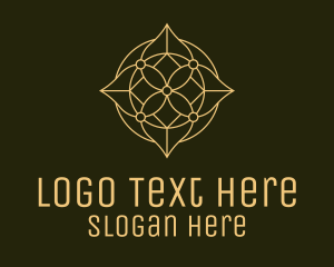Tiling - Yellow Floral Centerpiece logo design